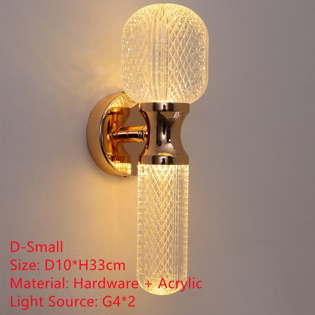 Applique murale moderne LED en verre et détails dorés Ursa - vue 15 sur 17