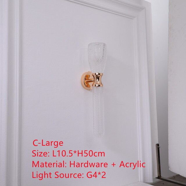 Applique murale moderne LED en verre et détails dorés Ursa - vue 16 sur 17