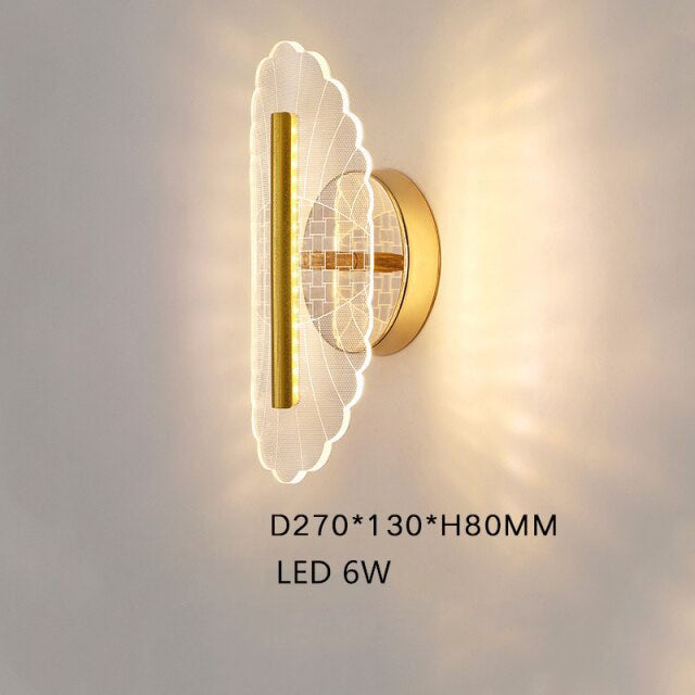 Applique murale LED moderne transparent et doré Jilor