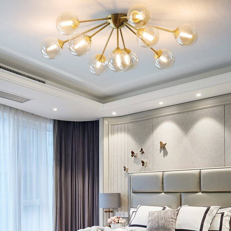 Plafonnier moderne LED avec des globes en verre Vera - vue 4 sur 10