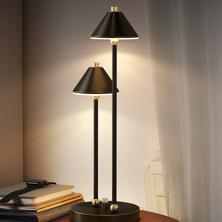 Lampe à poser moderne LED avec double bras et abat-jour Irma - vue 2 sur 9