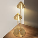 Lampe à poser moderne LED avec double bras et abat-jour Irma
