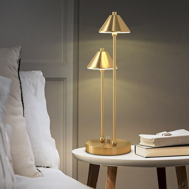 Lampe à poser moderne LED avec double bras et abat-jour Irma - vue 6 sur 9