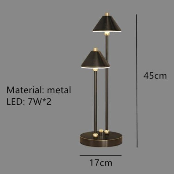 Lampe à poser moderne LED avec double bras et abat-jour Irma - vue 9 sur 9