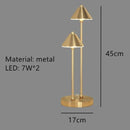 Lampe à poser moderne LED avec double bras et abat-jour Irma