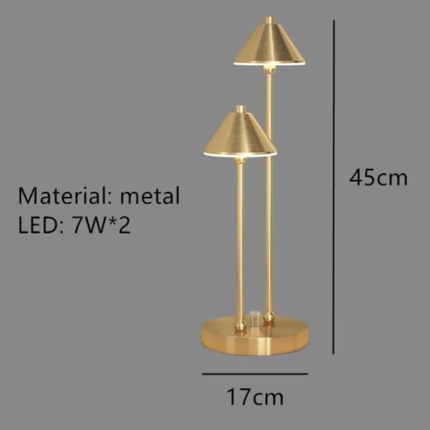Lampe à poser moderne LED avec double bras et abat-jour Irma - vue 8 sur 9