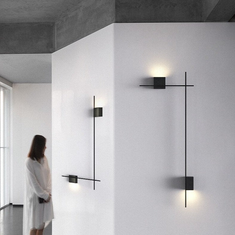 Applique murale design LED carré ou en L métallique Zia - vue 2 sur 13