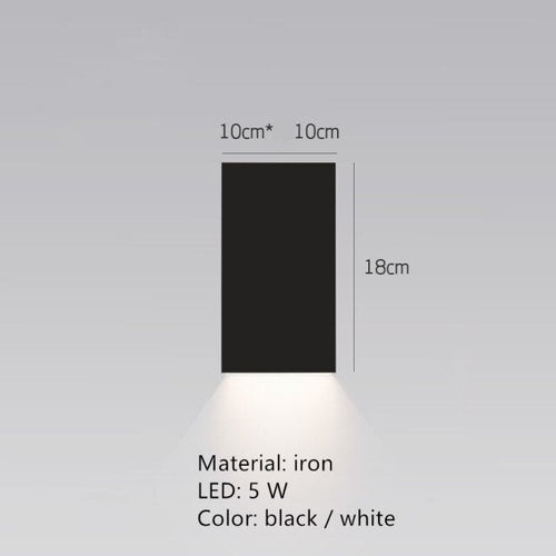 Applique murale design LED carré ou en L métallique Zia