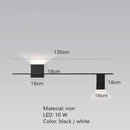 Applique murale design LED carré ou en L métallique Zia