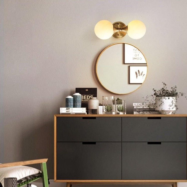 Applique murale LED avec deux boules en verre Delly - vue 5 sur 8