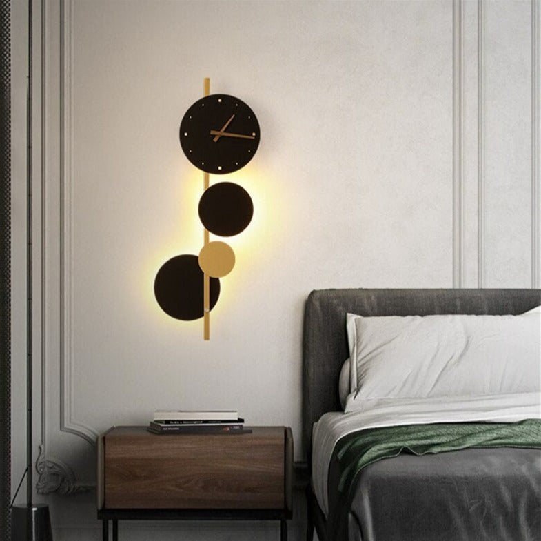 Applique murale LED moderne avec horloge Scony