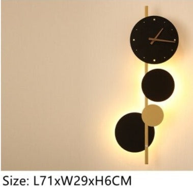 Applique murale LED moderne avec horloge Scony
