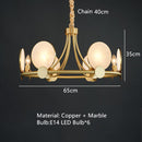 Lustre moderne LED en forme circulaire et marbré Zélie