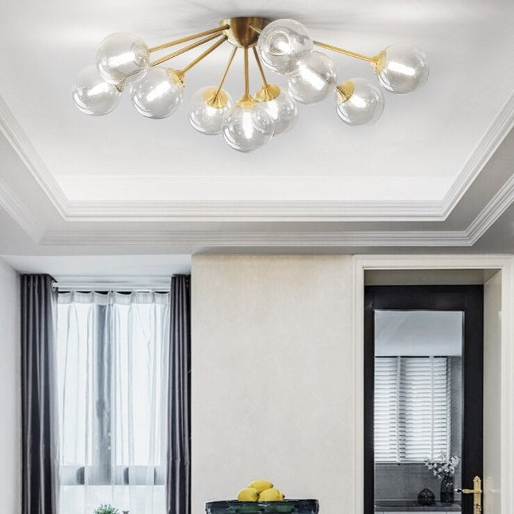 Plafonnier moderne LED avec des globes en verre Vera - vue 6 sur 10