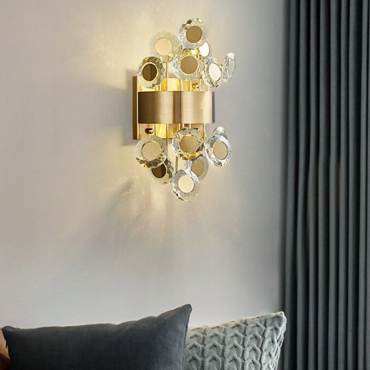 Applique murale moderne LED avec détails ronds et dorés Uma - vue 5 sur 8