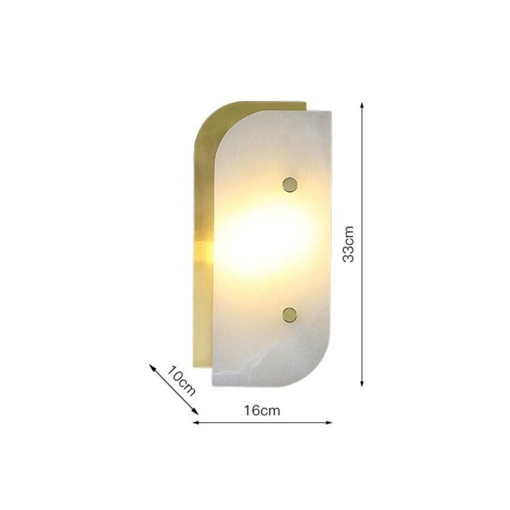 Applique murale moderne LED rectangulaire et marbrée Marena - vue 5 sur 4