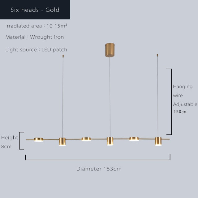 Lustre moderne LED avec plusieurs spots en métal Ainoa - vue 16 sur 16