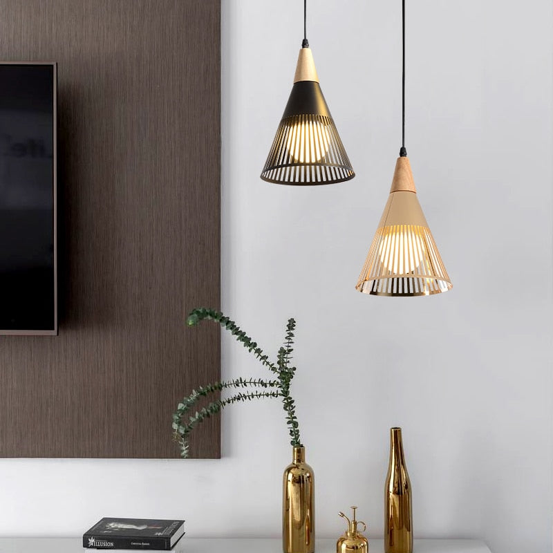 Suspension moderne LED avec lampes coniques Abril - vue 3 sur 5