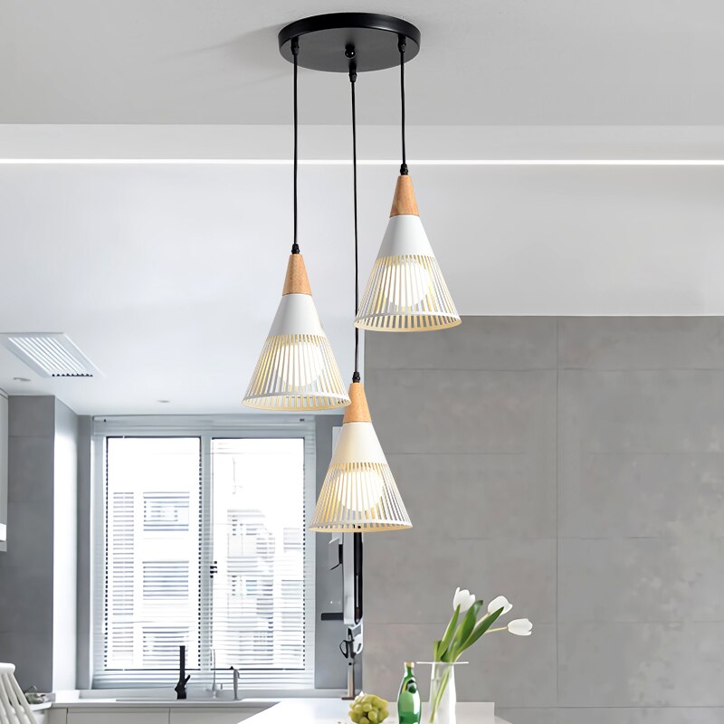 Lustre moderne LED avec lampes coniques Abril - vue 4 sur 11