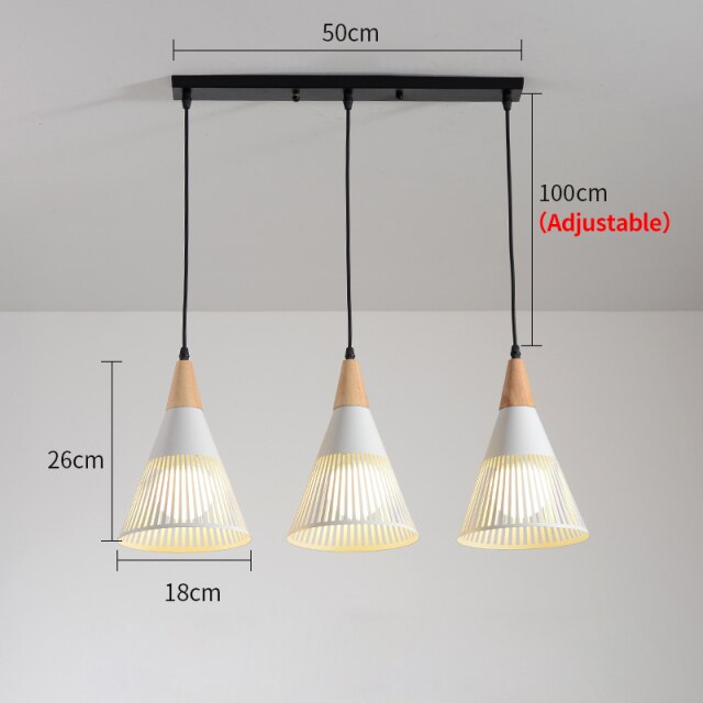 Lustre moderne LED avec lampes coniques Abril - vue 8 sur 11