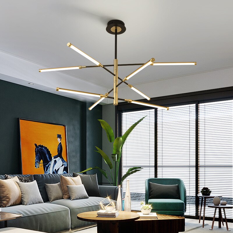 Lustre moderne LED avec lampes rectangulaires Wayna - vue 3 sur 18
