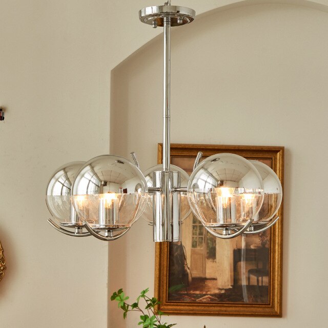 Lustre moderne avec abat-jour circulaire en métal Gael - vue 4 sur 4