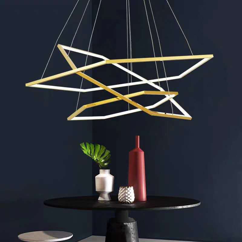Lustre moderne en forme d'hexagones luxury Emmylia - vue 8 sur 8