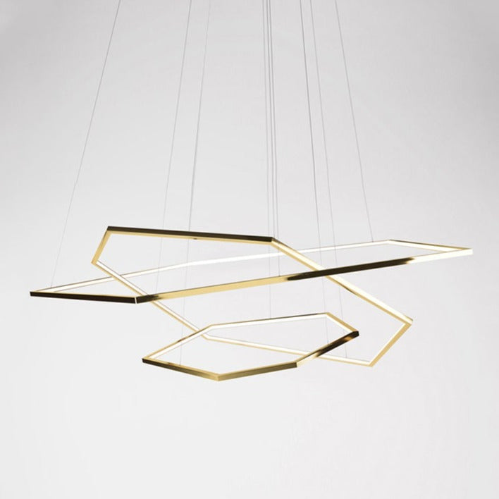 Lustre moderne en forme d'hexagones luxury Emmylia