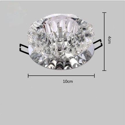 Plafonnier LED en cristal et mirroir - vue 2 sur 5