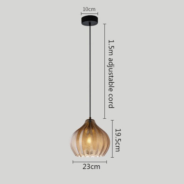 Suspension moderne en verre fumé (plusieurs formes) Guezra