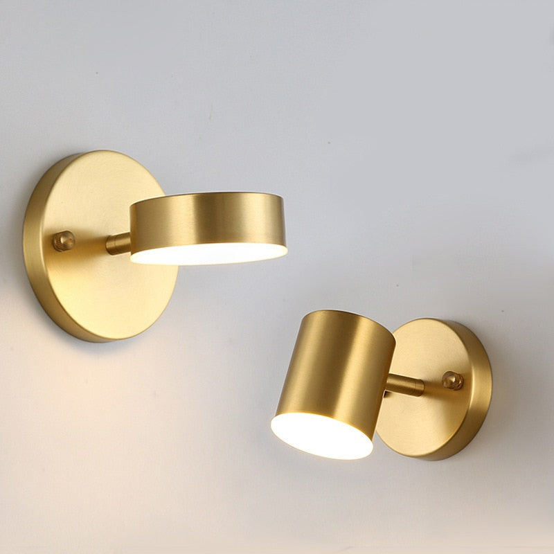 Applique murale moderne LED style spotlight doré Liudmila
