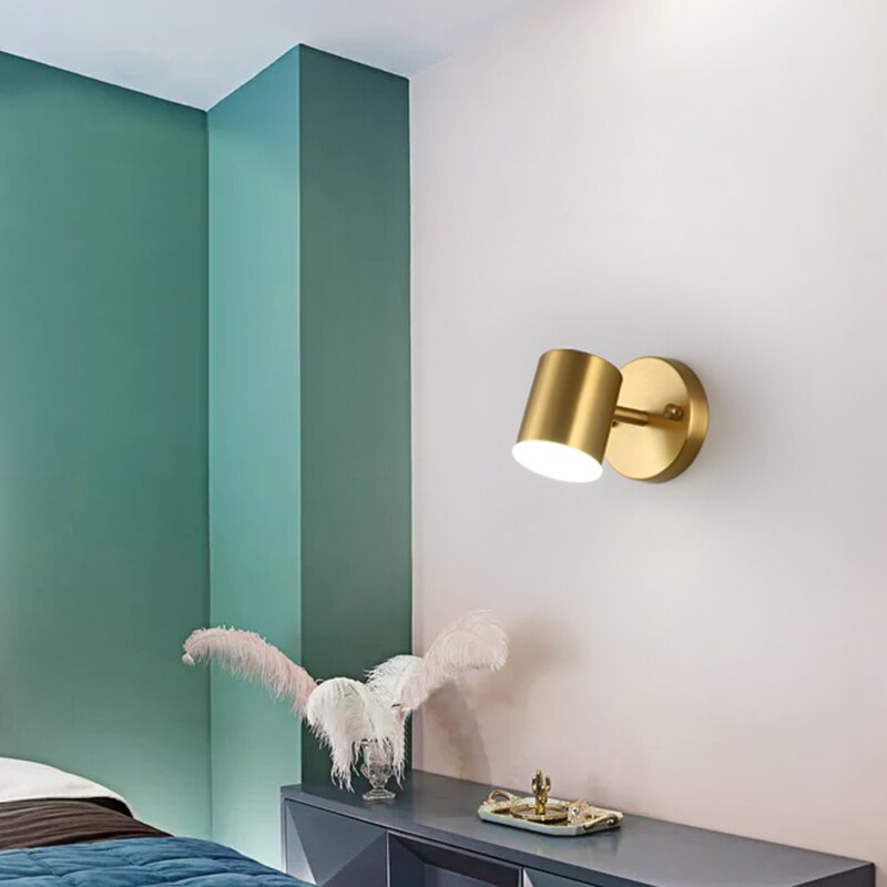Applique murale moderne LED style spotlight doré Liudmila