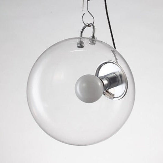 Plafonnier industriel argentée avec globe en verre Irantzu - vue 5 sur 4