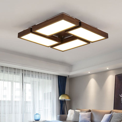 Plafonnier scandinave LED avec rectangle lumineux Aquilina