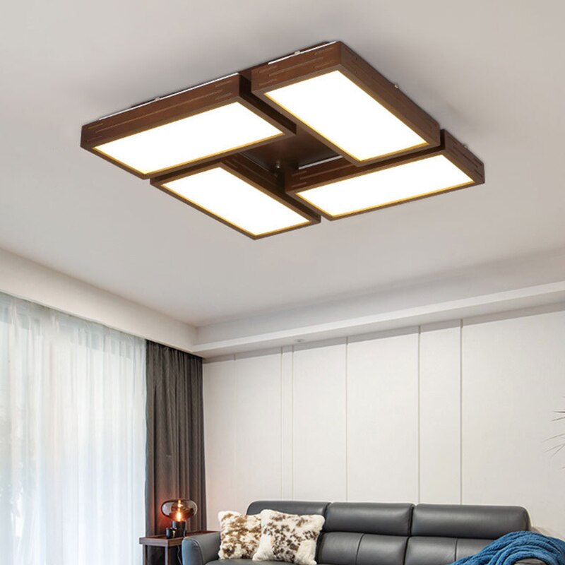 Plafonnier scandinave LED avec rectangle lumineux Aquilina - vue 3 sur 8