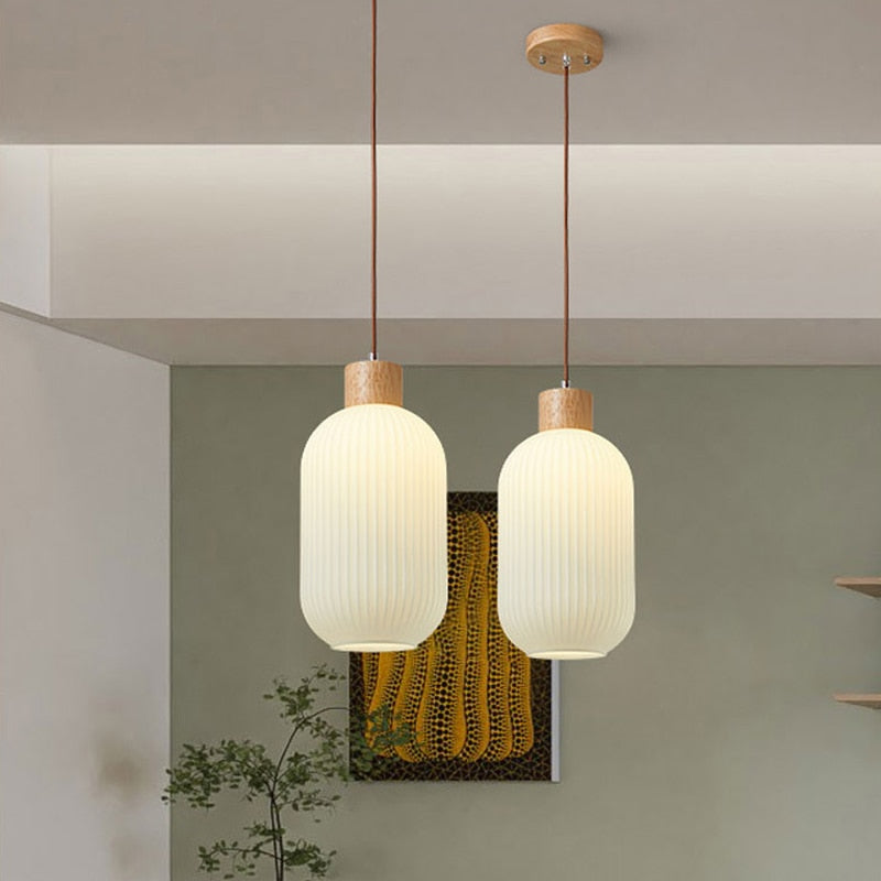 Suspension scandinave en bois et aluminium Adara - vue 5 sur 11