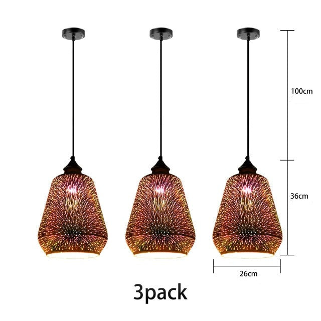 Suspension moderne en verre multicolore 3D Kaili - vue 12 sur 17