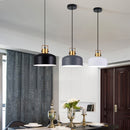 Suspension design LED avec abat-jour en métal nordique Haston