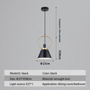 Suspension design LED avec abat-jour en métal nordique Haston
