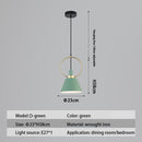 Suspension design LED avec abat-jour en métal nordique Haston