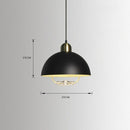 Suspension industrielle avec abat-jour arrondi Lyvia