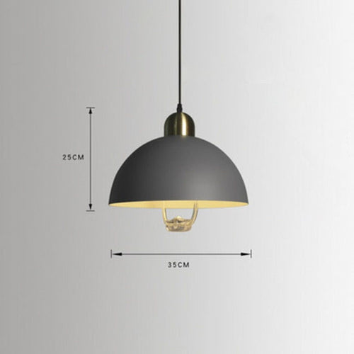 Suspension industrielle avec abat-jour arrondi Lyvia