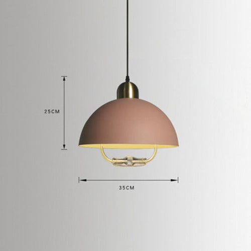 Suspension industrielle avec abat-jour arrondi Lyvia