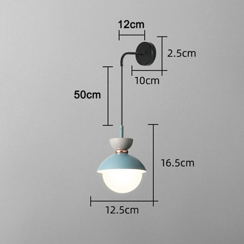 Applique murale moderne LED avec abat-jour en métal Hodge