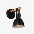 Applique murale industrielle LED avec abat-jour conique noir Nofti