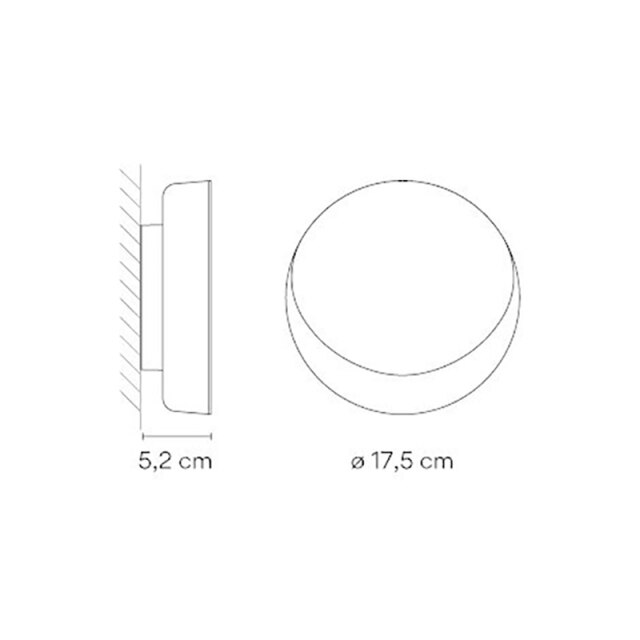 Applique murale design circulaire LED minimaliste Siera - vue 11 sur 11