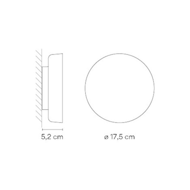 Applique murale design circulaire LED minimaliste Siera - vue 10 sur 11