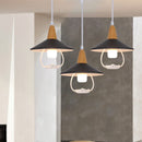 Suspension industrielle abat-jour conique presque plat Casilda