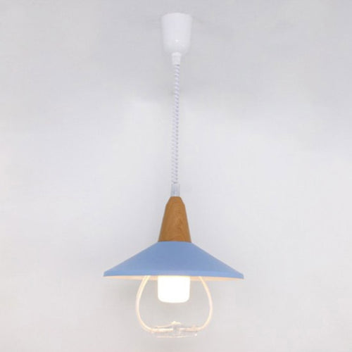 Suspension industrielle abat-jour conique presque plat Casilda