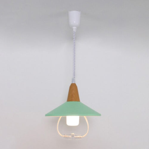 Suspension industrielle abat-jour conique presque plat Casilda